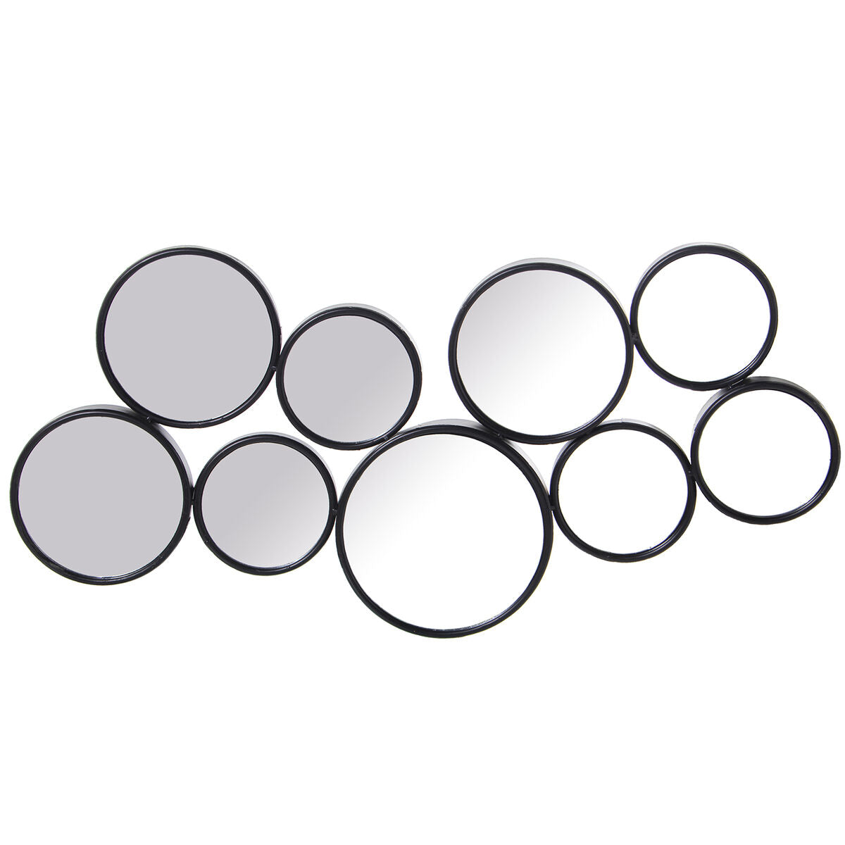 8427701721188 - Wall mirror Black Metal Circles 7 x 87 x 47 cm Circular