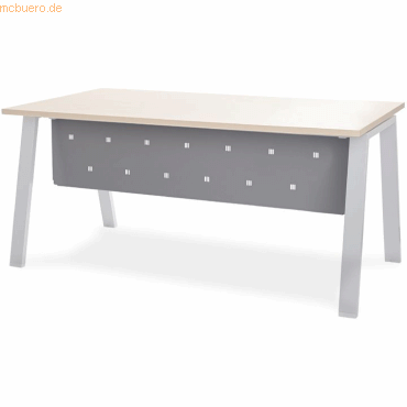 8427951001788 - Fußraumblendeblende für Schreibtisch Metal 160cm (137x30cm) gra