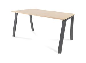 8427951004093 - Schreibtisch BLANCA Höhe 740 mm Gestell A-Form BxT 1400 x 800 mm Buche-Dekor   anthrazit kaiserkraft