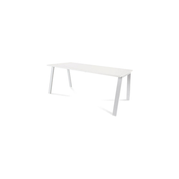 8427951005779 -  BLANCA BLANCA höhenverstellbarer Schreibtisch weißweiß rechteckig 4-Fuß-Gestell weiß 1800 x 800 cm 8427951005779 rocada