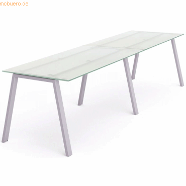 8427951017635 - Mehrfacharbeitstisch Blanca BxTxH 360x80x73cm Gestell grau Plat