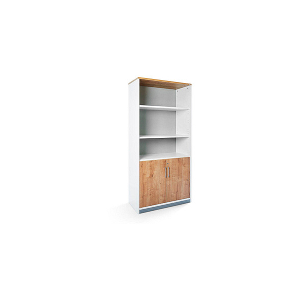 8427951110398 - Regalschrank 1103AW08 weiß eiche 4 Fachböden 900 x 450 x 1950 cm 8427951110398 rocada