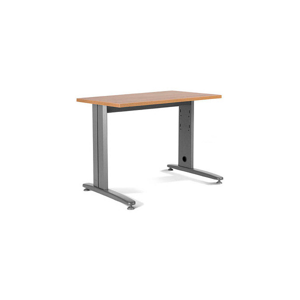 8427951200884 -  METAL METAL höhenverstellbarer Schreibtisch eichegrau rechteckig T-Fuß-Gestell grau 1200 x 600 cm 8427951200884 rocada