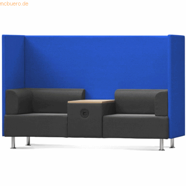 8427951318053 - Sitzsofa Be Soft Doppelsitz + Tisch grau blau