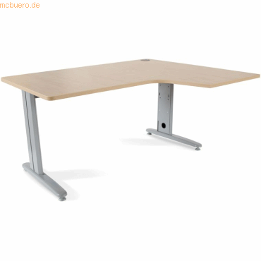 8427951991058 - Schreibtisch Metal L-Form rechts 160x120x72cm Gestell grau Plat 8427951991058 - Schreibtisch Metal L-Form rechts 160x120x72cm Gestell grau Plat