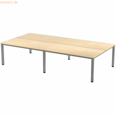 8427951992338 - Mehrfacharbeitstisch Executive BxTxH 360x163x73cm Gestell grau