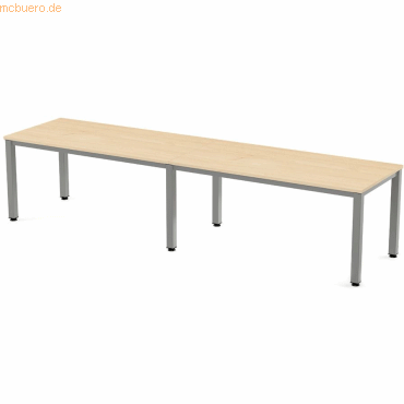 8427951992536 - Mehrfacharbeitstisch Executive BxTxH 320x80x73cm Gestell grau P