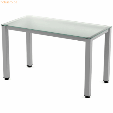 8427951992987 - Schreibtisch Executive BxTxH 120x60x73cm Gestell grau Platte Gl