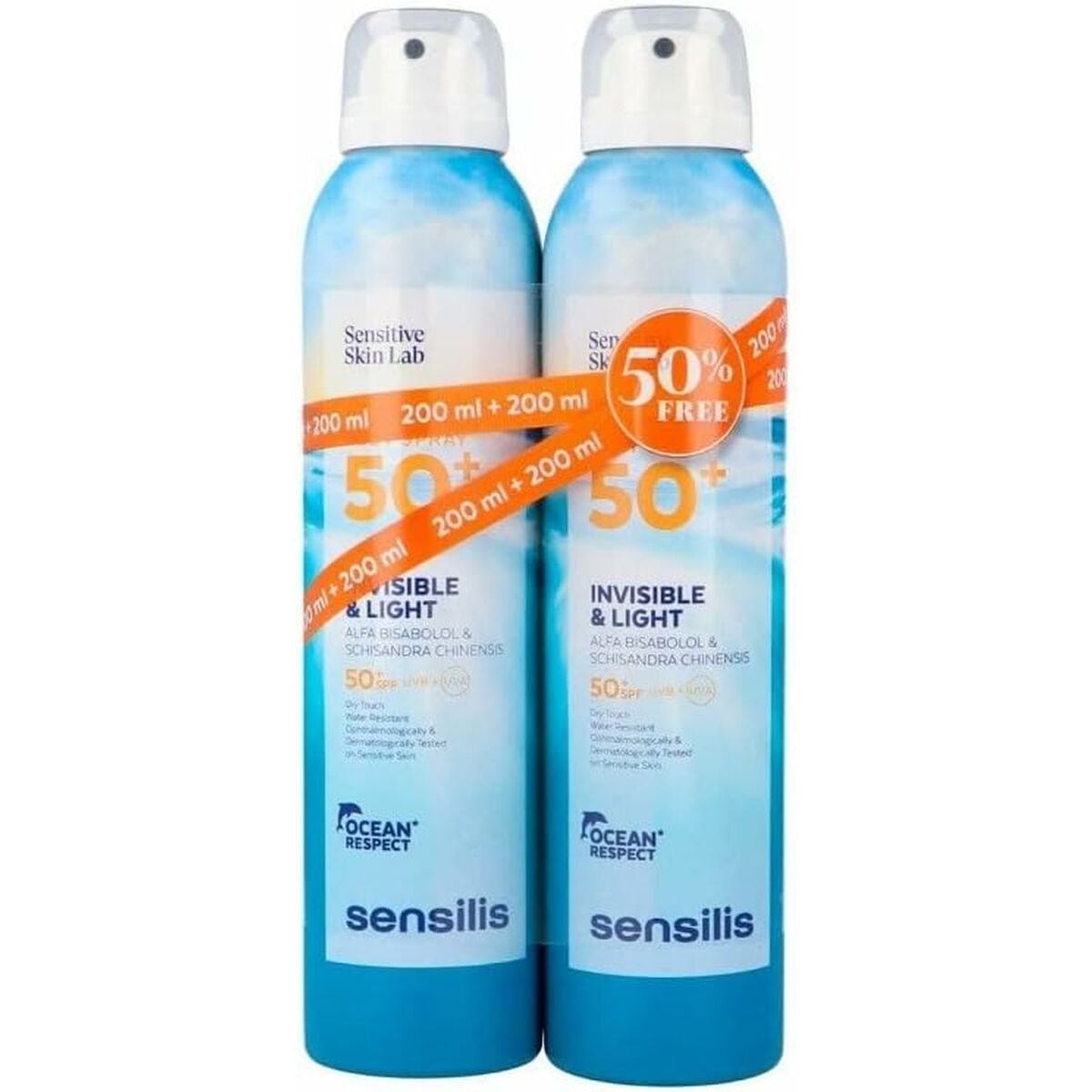 8428749916109 - Spray Sun Protector Invisible and Light SPF 50+ 200 ml x 2