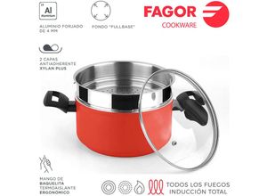 8429113801243 - E3 78547 Olla Maxima+Tapa+Steamer Roja Aluminio 3004 Ø20X10Cm