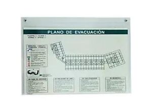 8429368000279 - Archivo 2000 Informationsschild DIN A5 quer Wandmontiert 21 (B) x 17 (H) cm Transparent