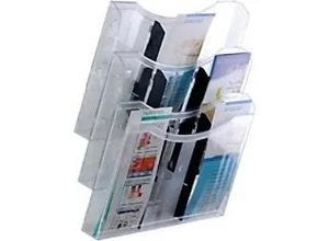 8429368236296 - Archivo 2000 DIN A4 quer Prospektständer Wandmontiert Transparent 6133 CS TP 325 x 10 x 36 cm