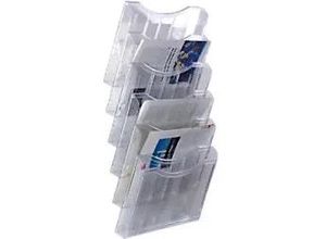 8429368237293 - Archivo 2000 DIN A4 quer Prospektständer Wandmontiert Transparent 6136 CS TP 325 x 19 x 58 cm