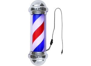 8429381010330 - Barbierstab klassisch weiß blau rot Barber Pole 75cm Drehen led Birne L016 - Barberpub