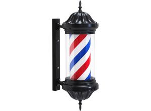 8429381089633 - BarberPub Barber Pole Barbierstab Barbershop Friseurstange mit LED Leucht Salon Einrichtung Drehbar Stange Friseursalon Rot Weiß Blau Salon Säule