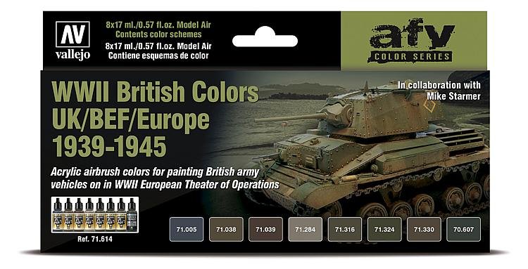 8429551716147 - Britische Farben - Europa WWII - Farbset - 8 x 17 ml