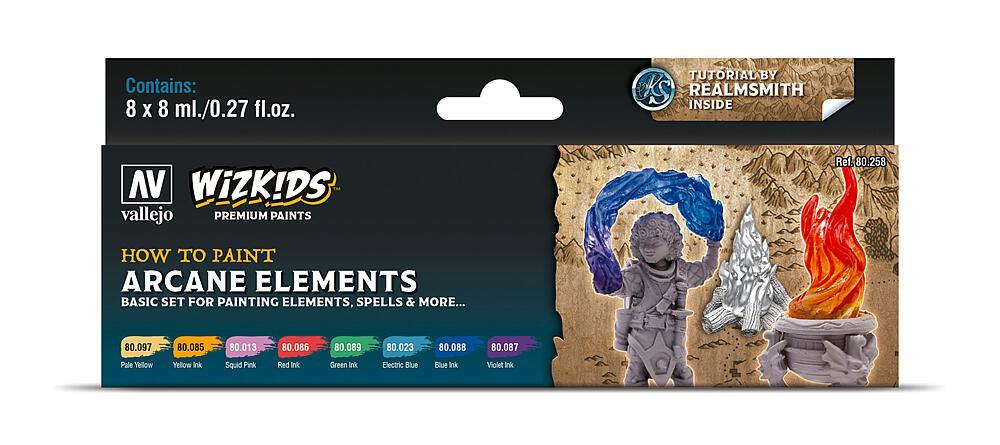 8429551802581 - WizKids Arcane Elements - Farb-Set 8 x 8 ml