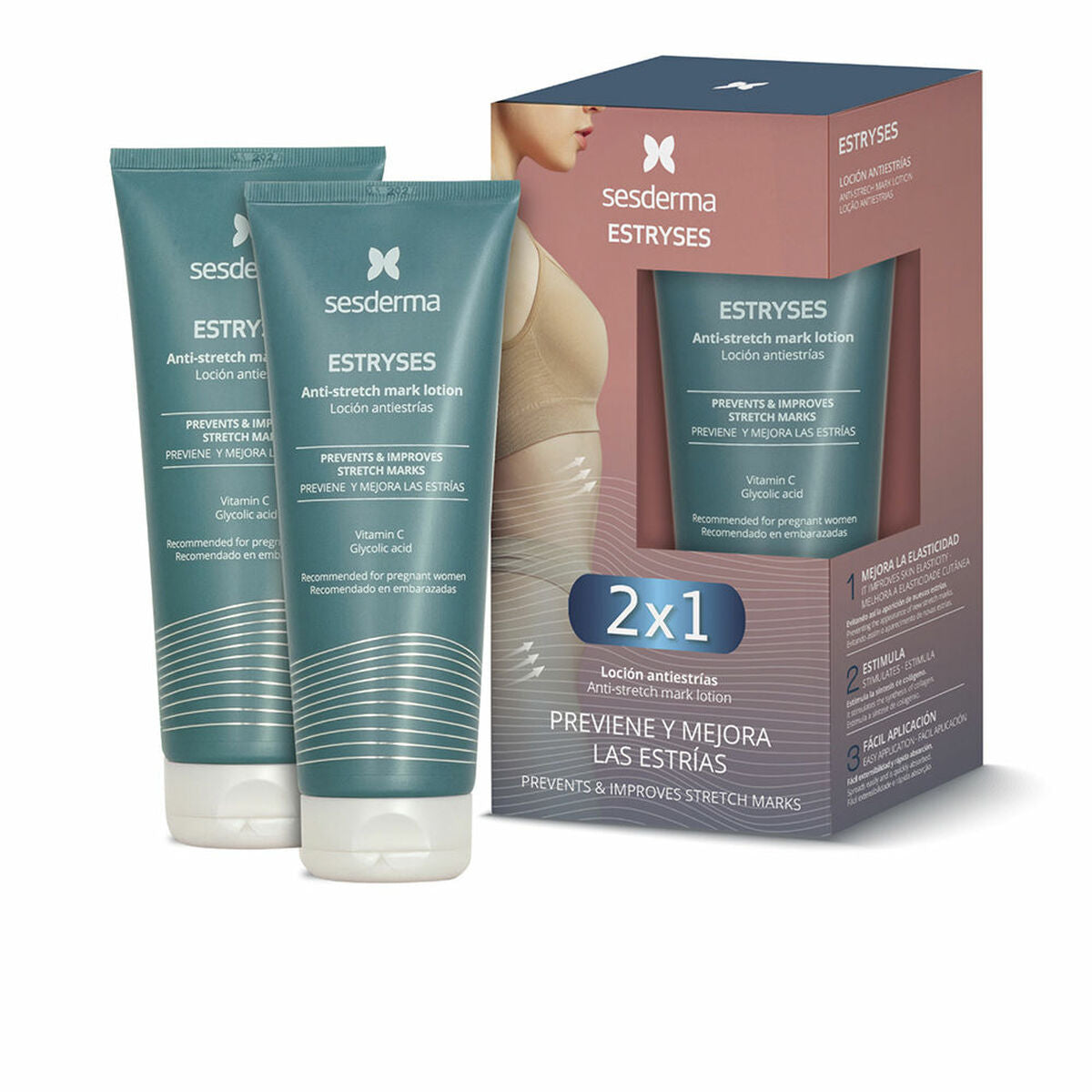 8429979476746 - Anti-Strias Körpercreme ESTRYSES 200 ml 2 Stück