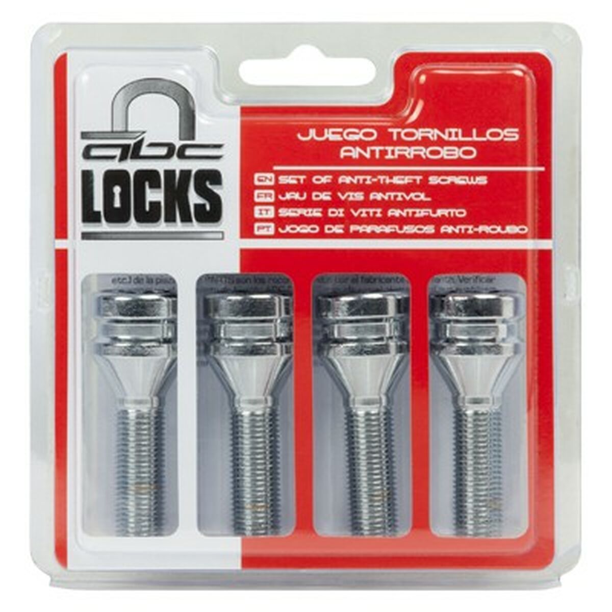 8430046998009 - Anti-Diebstahl Schrauben L48 17 19 12 x 125 mm 4 Stück 8430046998009 - Anti-Diebstahl Schrauben L48 17 19 12 x 125 mm 4 Stück