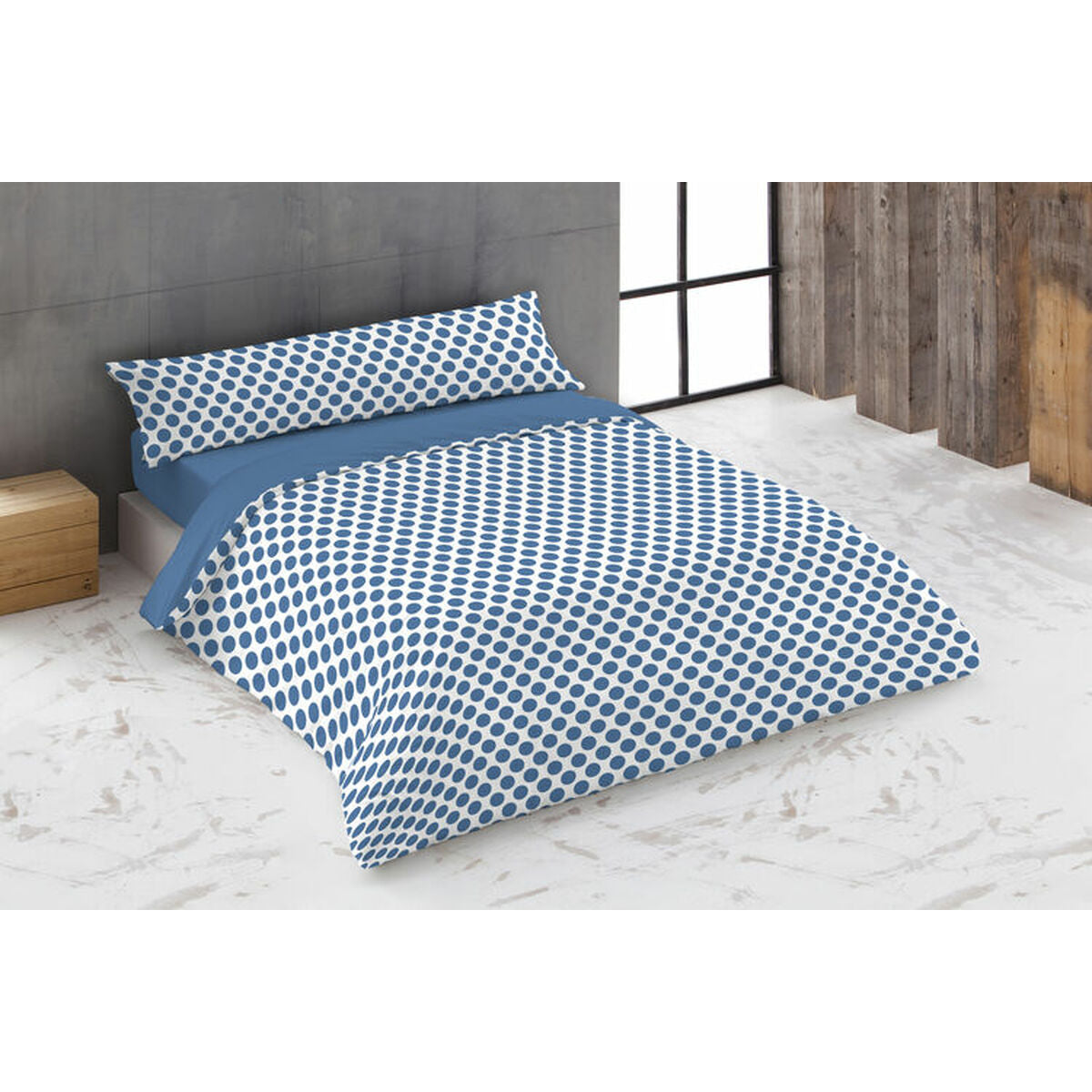 8430316837151 - Bettbezug-Set MOTA Blau Super King 260 x 240 cm 4-teilig