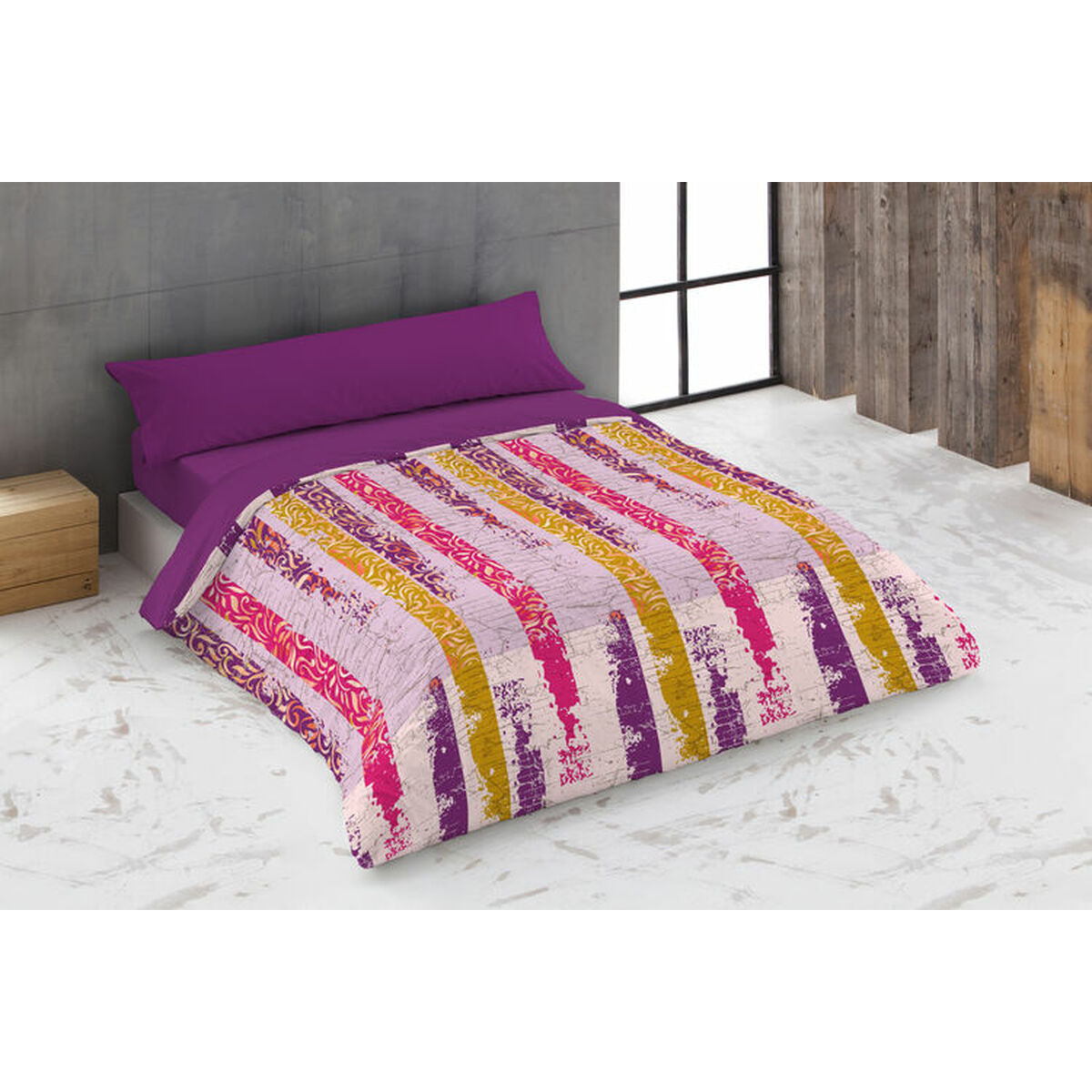 8430316837243 - Bettbezug-Set URBAN Hellmauve Super King 260 x 240 cm 4-teilig