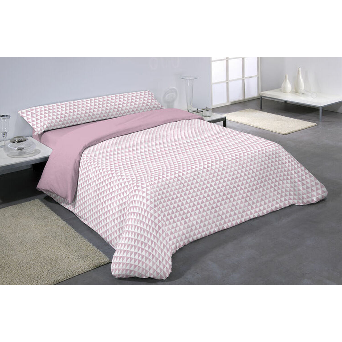 8430316883035 - Bettbezug-Set DAREL Rosa 3 Stücke 8430316883035 - Bettbezug-Set DAREL Rosa 3 Stücke