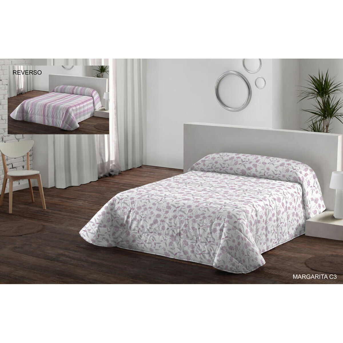 8430316904020 - Bettbezug-Set MARGARITA Rosa King size 3 Stücke 8430316904020 - Bettbezug-Set MARGARITA Rosa King size 3 Stücke