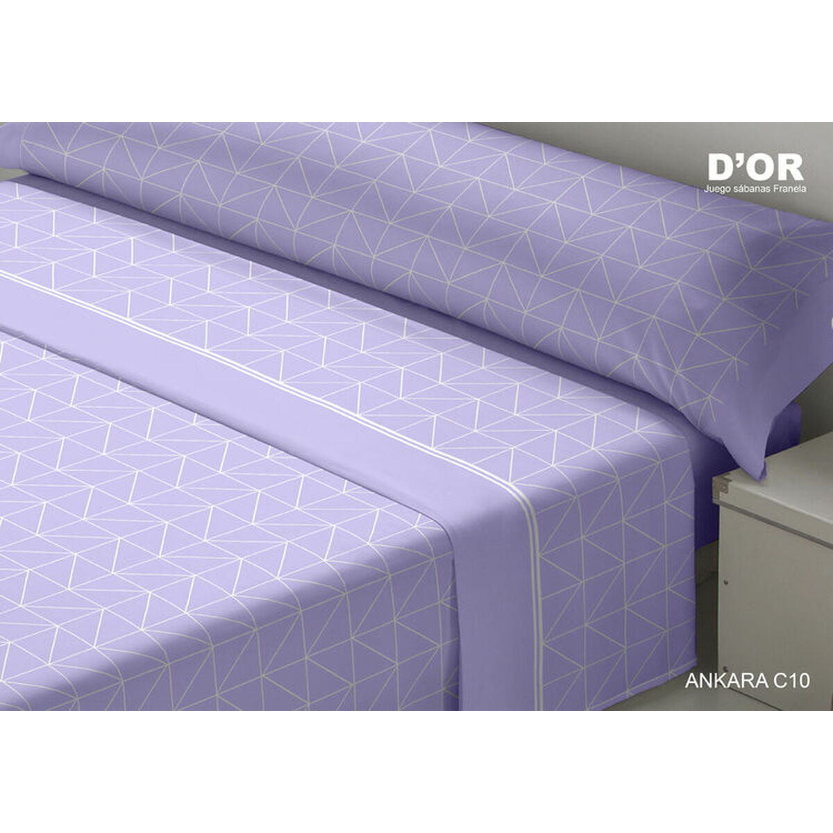 8430316946679 - Bettwäsche-Set DOr ANKARA Violett Doppelmatratze Franela