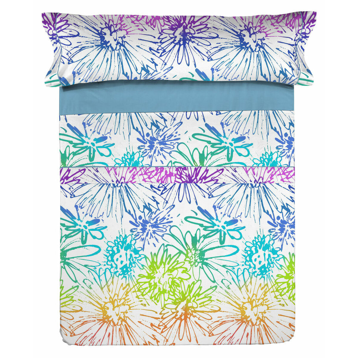 8430316953844 - Bettwäsche-Set HIPPY Blau Einzelmatratze