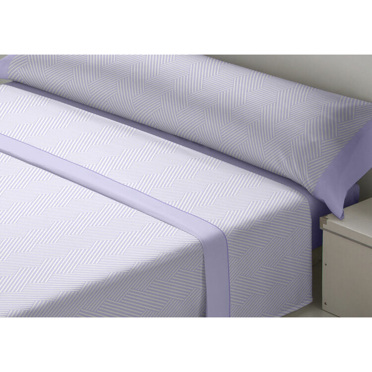 8430316963492 - Bettwäsche-Set DOr VARTO Violett King size Franela