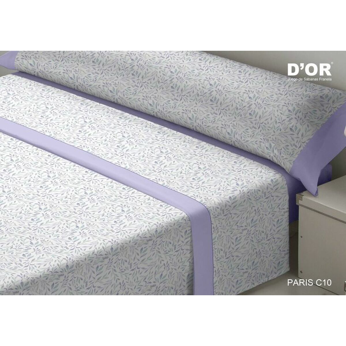 8430316977673 - Bettwäsche-Set DOr PARIS Violett Double size Franela