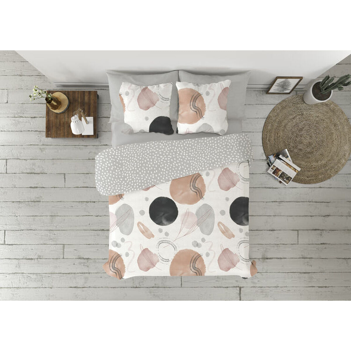 8430316978793 - Nordische Abdeckung Edesia Gray 144 Fäden 240 x 230 cm 8430316978793 - Nordische Abdeckung Edesia Gray 144 Fäden 240 x 230 cm