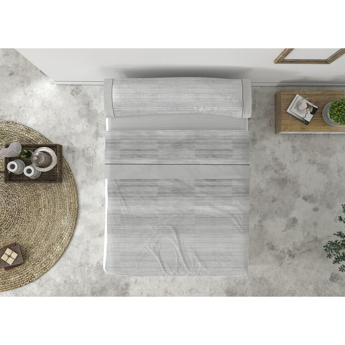 8430316988624 - Bettwäsche-Set ORIEL Grau Einzelmatratze 3 Stücke