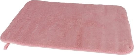 8430540968669 - Schnelltrocknende Badematte mit anit slip rosa 40 x 60 cm rechteckig - Matten für das Bad