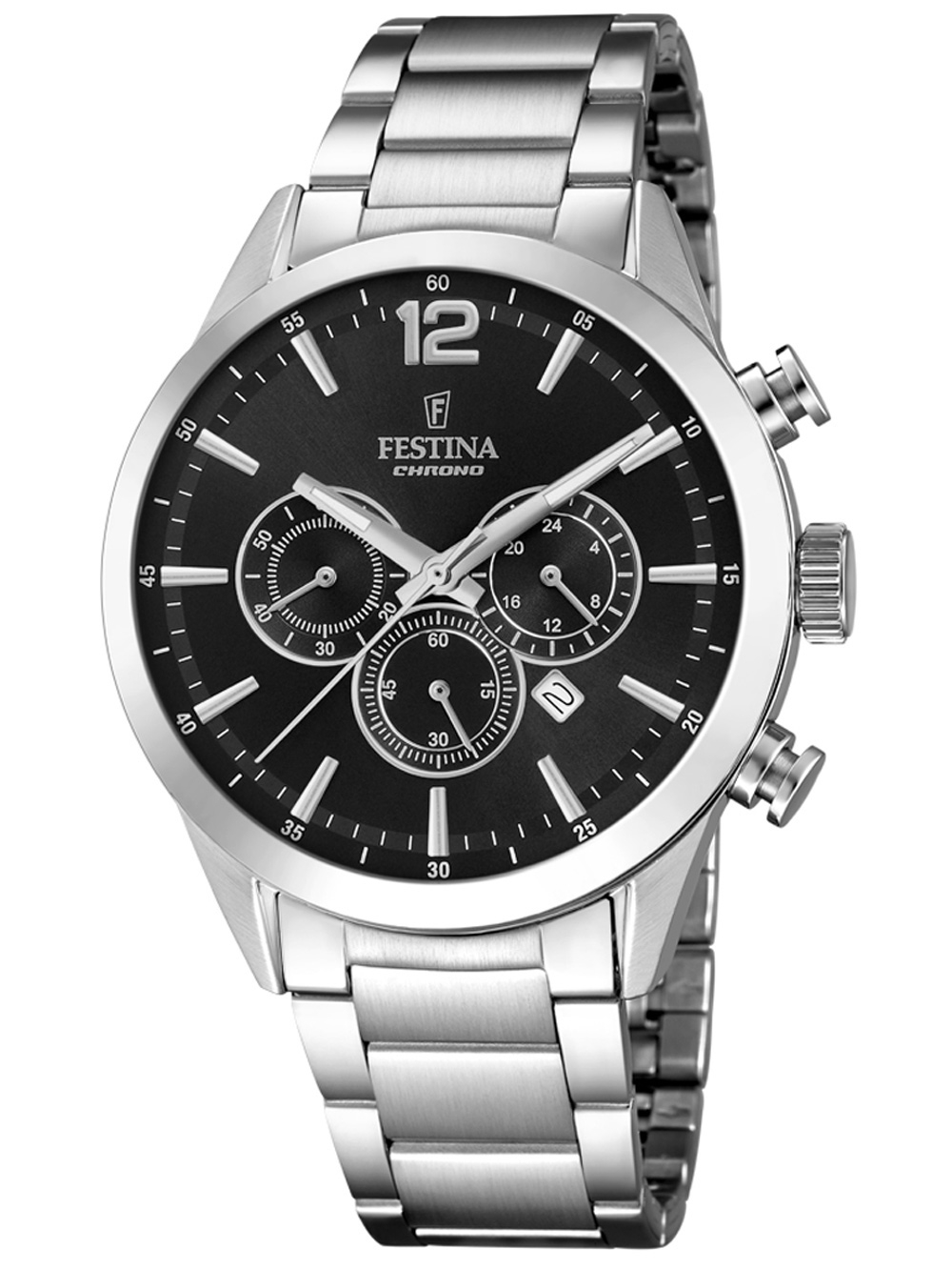 8430622722240 - Chronograph FESTINA Timeless Chronograph F20343 8 Armbanduhren silberfarben Herren Quarzuhren Armbanduhr Quarzuhr Herrenuhr Stoppfunktion