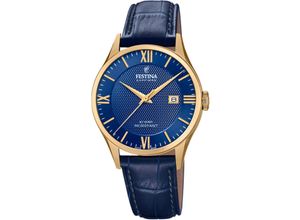 8430622733505 - Quarzuhr FESTINA Swiss Made Collection F20010 3 Armbanduhren blau (dunkelblau) Damen Quarzuhren Armbanduhr Herrenuhr Damenuhr Lederarmband Datum