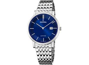 8430622757228 - Quarzuhr FESTINA Swiss Made F20018 2 Armbanduhren blau (silberfarben) Herren Quarzuhren Armbanduhr Herrenuhr Datum Saphirglas Swiss Made