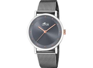 8430622795084 - Quarzuhr LOTUS 18878 3 Armbanduhren grau (gunfarben) Damen Quarzuhren Armbanduhr Damenuhr Edelstahlarmband