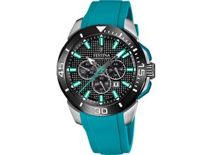 8430622795329 - Chronograph FESTINA Chrono Bike F20642 3 Armbanduhren grün (petrol) Herren Armbanduhr Quarzuhr Herrenuhr Stoppfunktion bis 10 bar wasserdicht