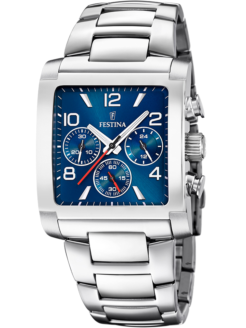 8430622798306 - Chronograph FESTINA On The Square Armbanduhren silberfarben blau Herren Uhren