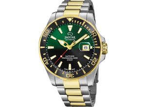 8430622804625 - Automatikuhr JAGUAR Automatik Armbanduhren silberfarben goldfarben grün schwarz Herren Uhren Swiss Made