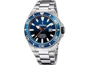 8430622805882 - Quarzuhr FESTINA Diver Collection F20663 1 Armbanduhren silberfarben Herren Quarzuhren Armbanduhr Herrenuhr Taucheruhr Edelstahlarmband Datum