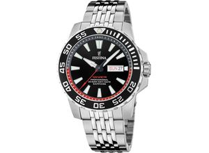 8430622805974 - Quarzuhr FESTINA Diver Collection F20661 3 Armbanduhren silberfarben Herren Quarzuhren Armbanduhr Herrenuhr Taucheruhr Edelstahlarmband Datum