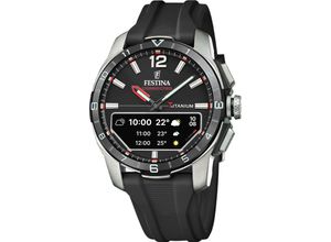 8430622823336 - Smartwatch FESTINA Connected D Smartwatches schwarz Quarzuhr Armbanduhr Herrenuhr Schrittzähler Weltzeit Stoppfunkt