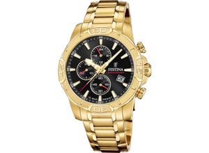 8430622824661 - Chronograph FESTINA Timeless Chronograph Armbanduhren goldfarben schwarz Herren Quarzuhr Armbanduhr Herrenuhr Edelstahlarmband analog Tag