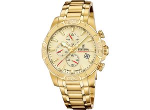 8430622824746 - Chronograph FESTINA Timeless Chronograph Armbanduhren goldfarben gelbgoldfarben Herren Quarzuhr Armbanduhr Herrenuhr Edelstahlarmband analog Tag