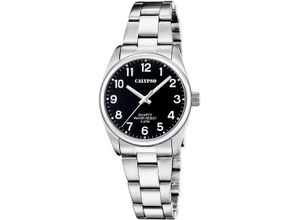 8430622826788 - Quarzuhr CALYPSO WATCHES Basic Armbanduhren silberfarben (silberfarben schwarz) Damen Armbanduhr Damenuhr Edelstahlarmband analog