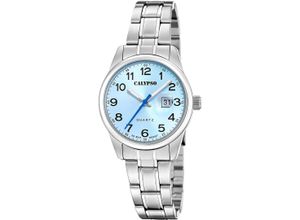 8430622827297 - Quarzuhr CALYPSO WATCHES Basic Armbanduhren silberfarben (silberfarben hellblau) Damen Armbanduhr Damenuhr Edelstahlarmband analog Tag