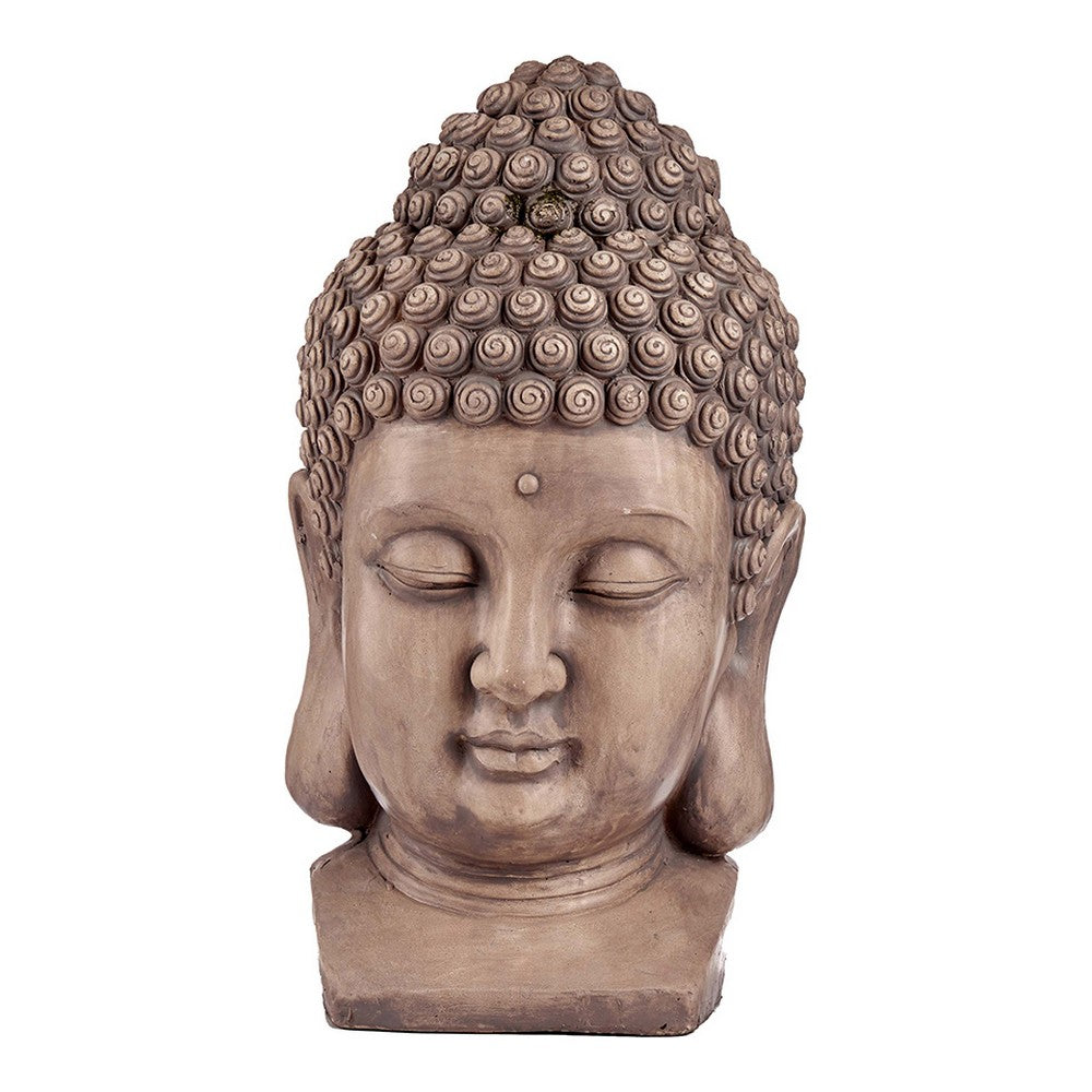 8430852121691 - Dekorative Gartenfigur Buddhakopf Grau Polyresin (35 x 655 x 38 cm)