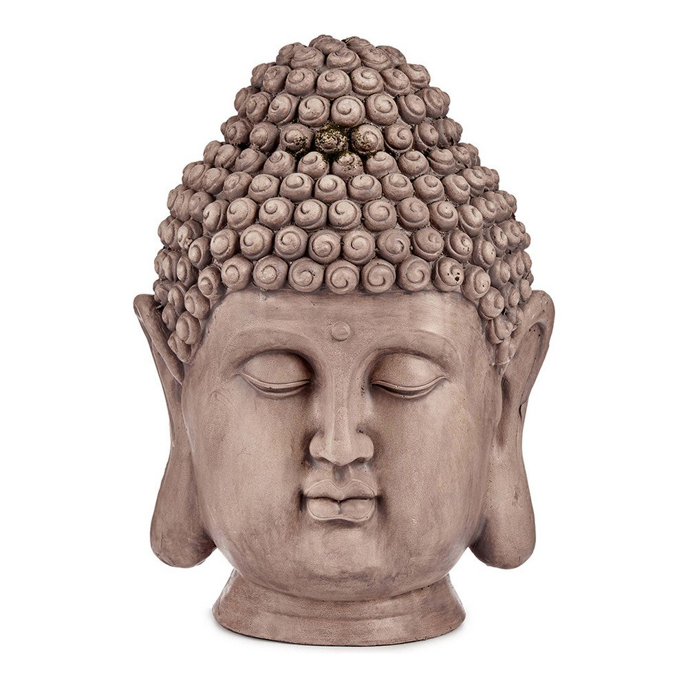 8430852121721 - Dekorative Gartenfigur Buddhakopf Grau Polyresin (315 x 505 x 35 cm)